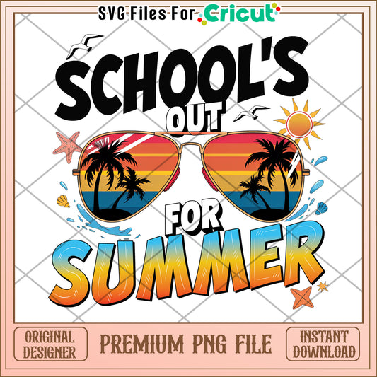 School's Out for Summer PNG Graphic