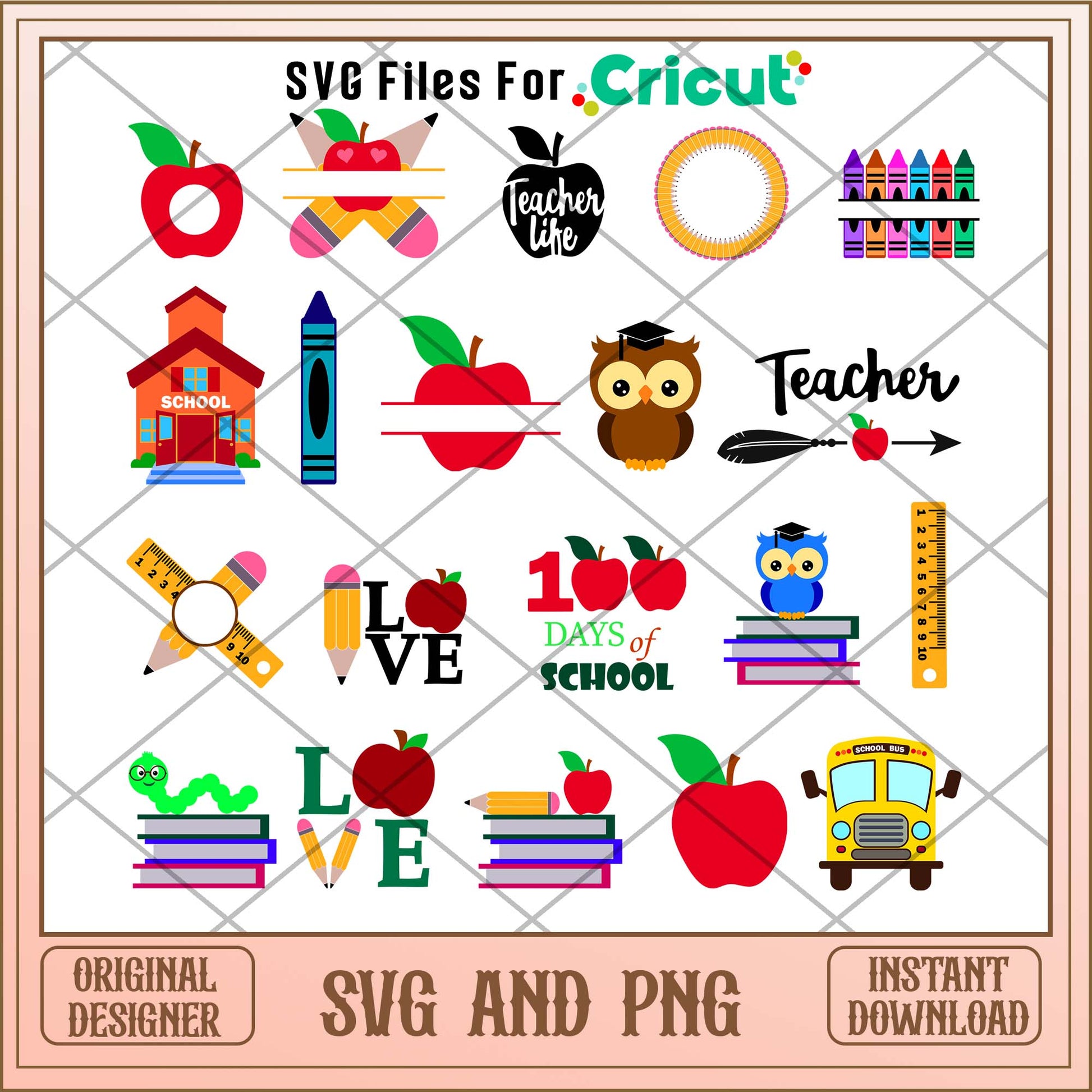 Cute School stuff svg bundle, School day svg - Svgfileforcricut 
