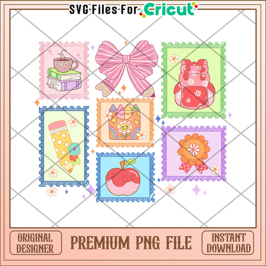 School clipart design png, making learning fun​ png, back to school​ png