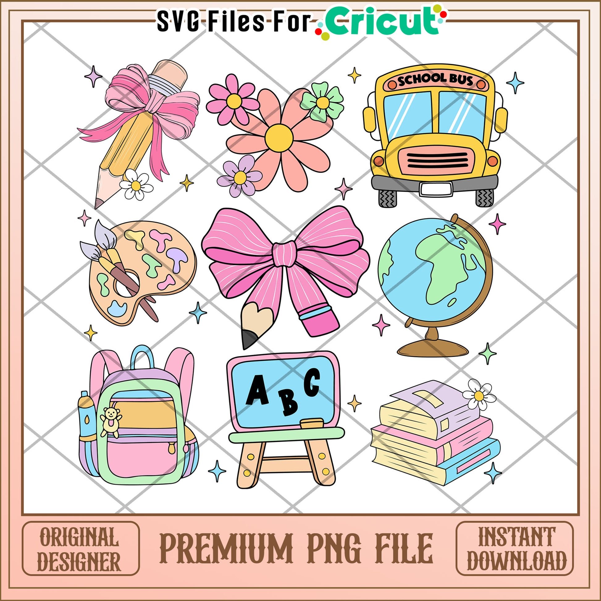 School stuff design png, making learning fun​ png, back to school​ png