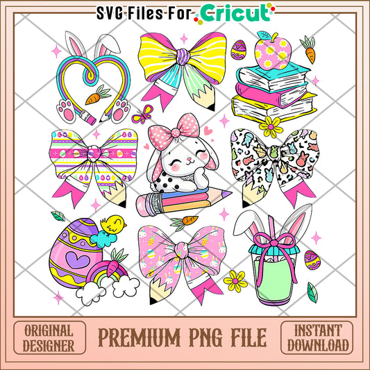 School supplies design png, back to school supplies​ png, cartoon design png