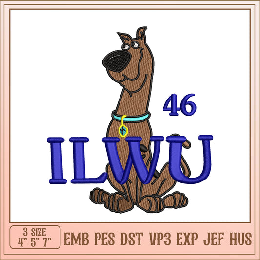 Scooby Doo Embroidery Design 46 ILWU