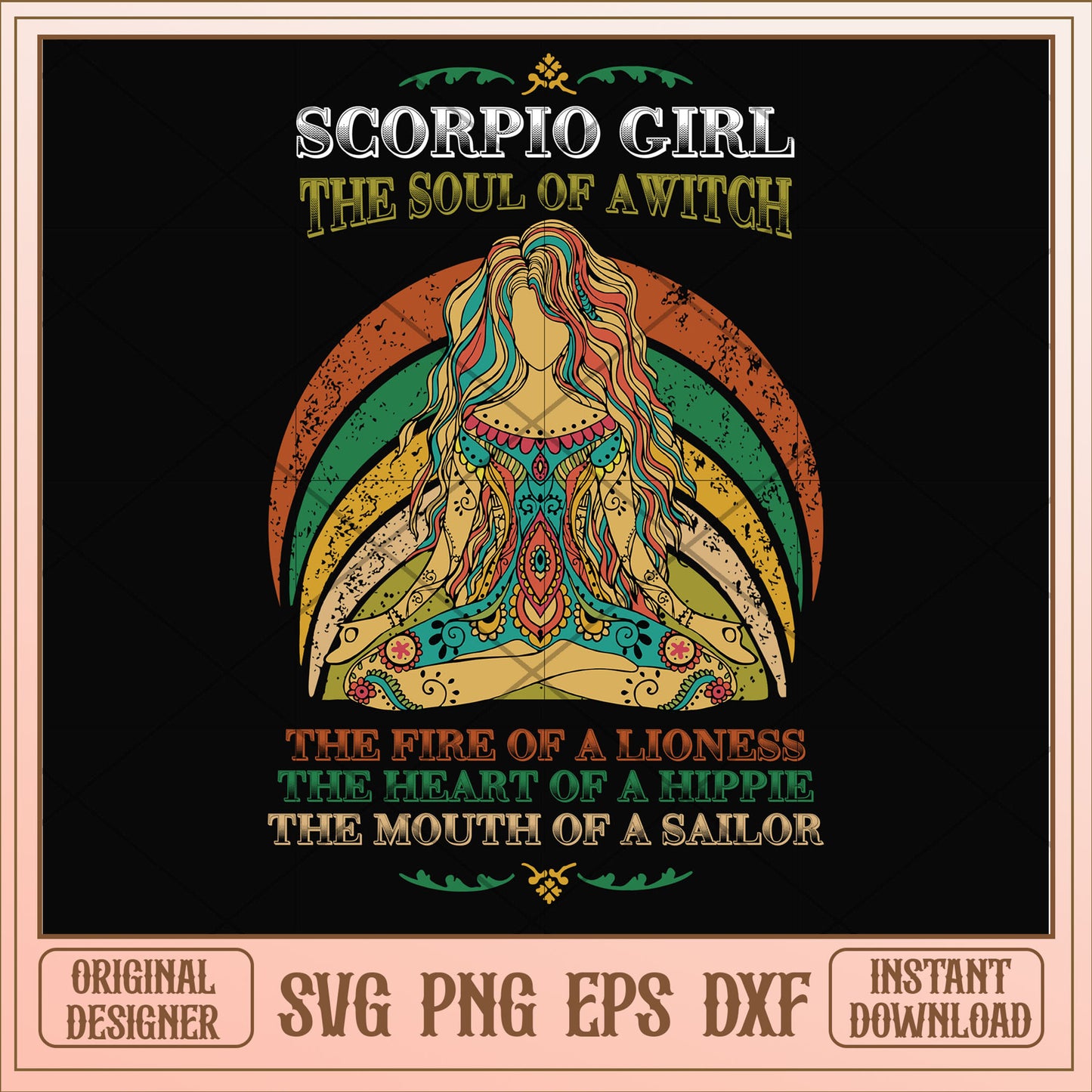 Scorpio girl the soul of a witch svg, scorpio svg, birthday svg