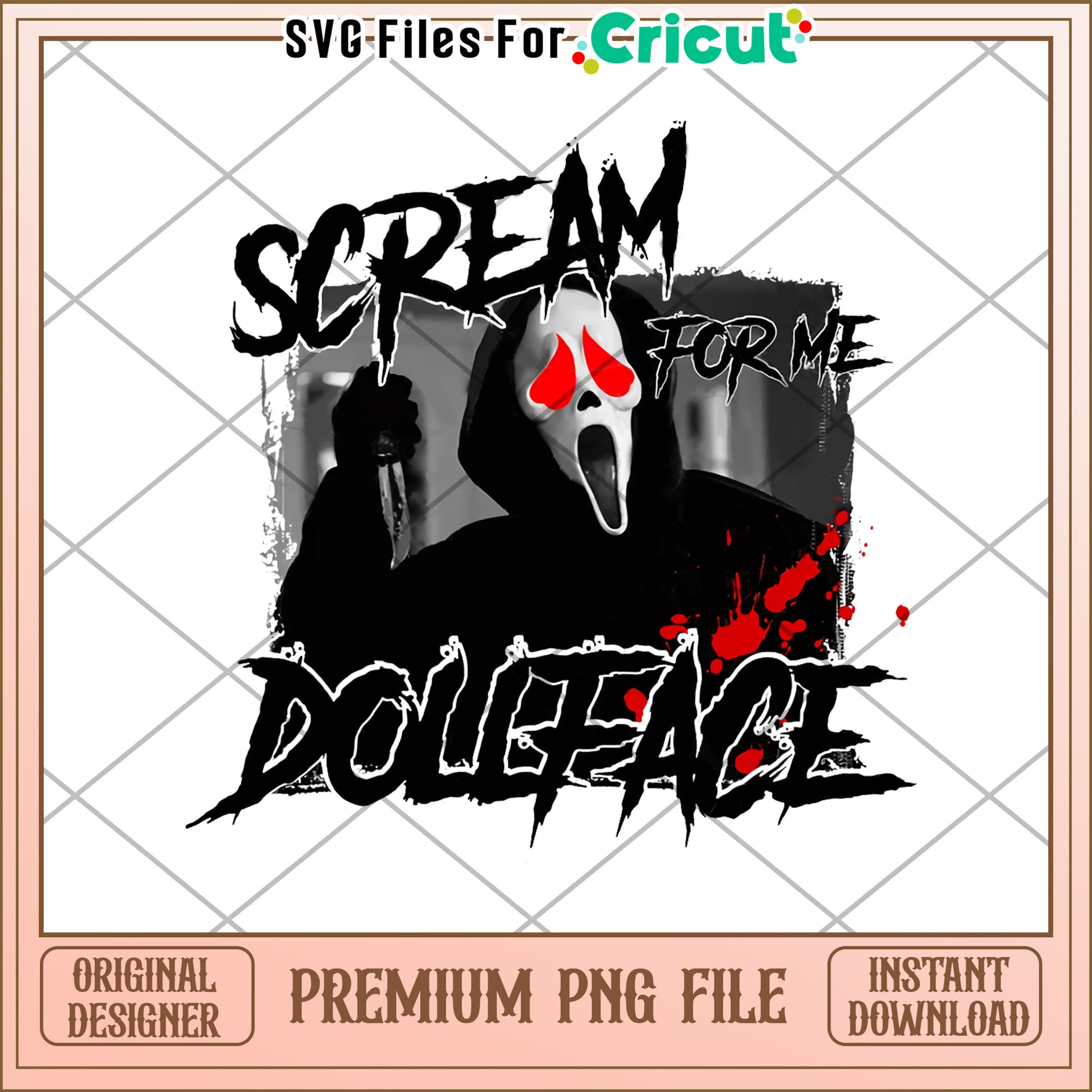 Scream For Me Ghostface PNG Design