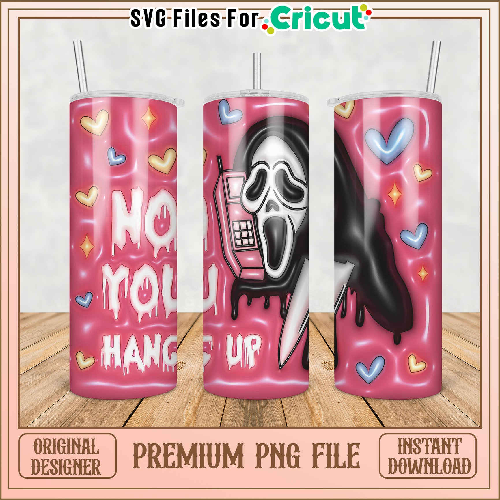 Scream Ghost 20oz Tumbler PNG
