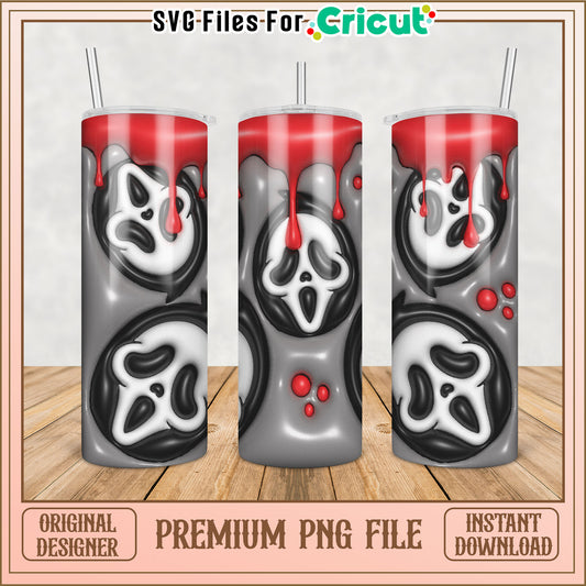 Scream Ghost Face PNG Tumbler Design