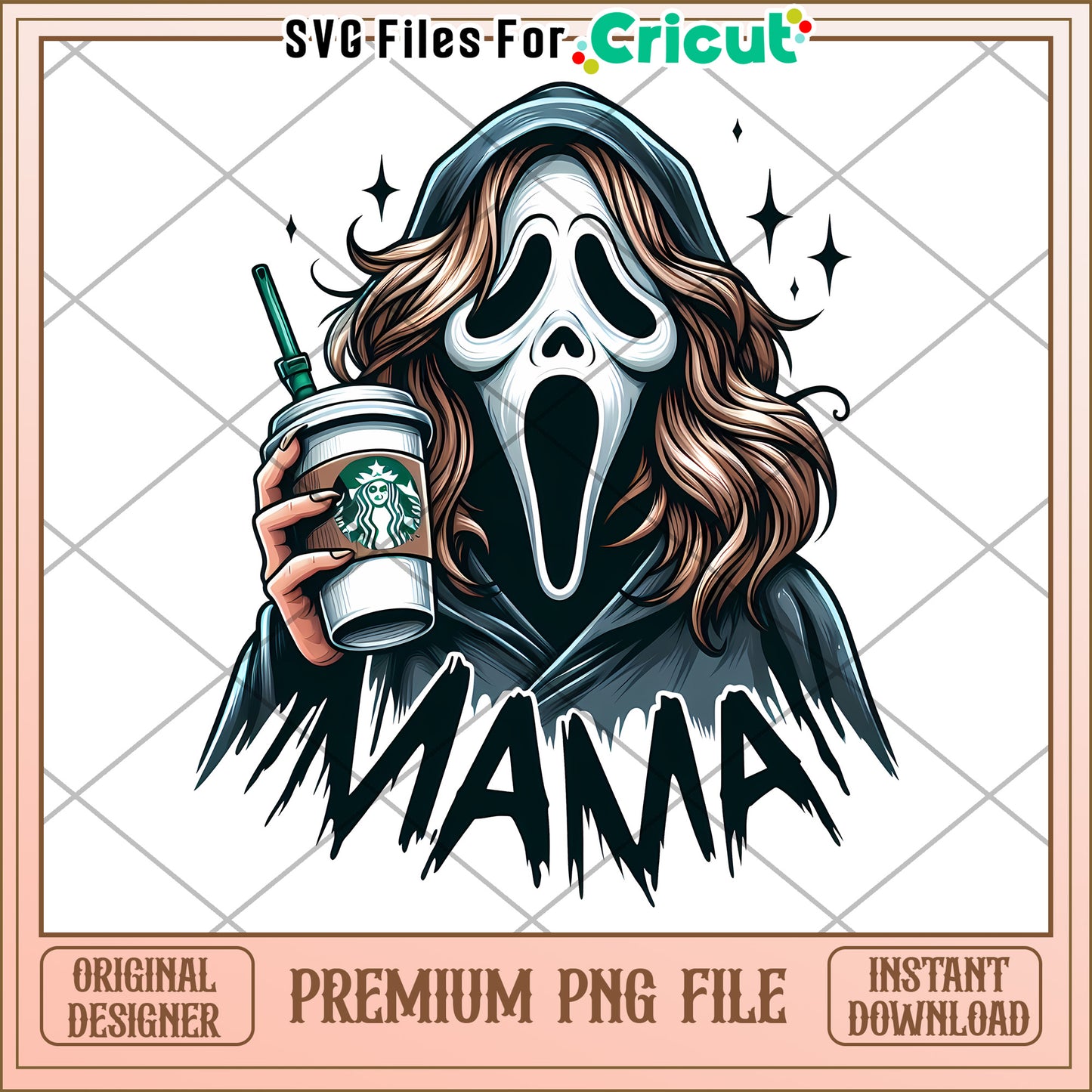 Scream Mama PNG Starbucks Coffee Design