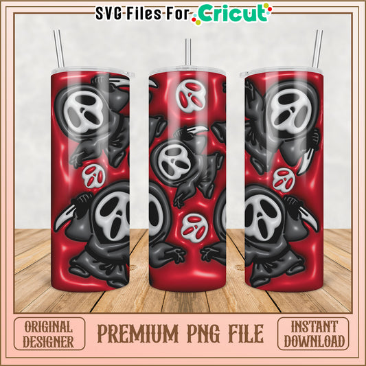 Scream Movie Tumbler Design PNG for Cricut DIY Crafting Bundle