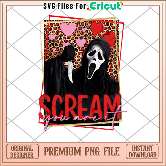 Scream You Are It Halloween Halloween Decor PNG Instant Download