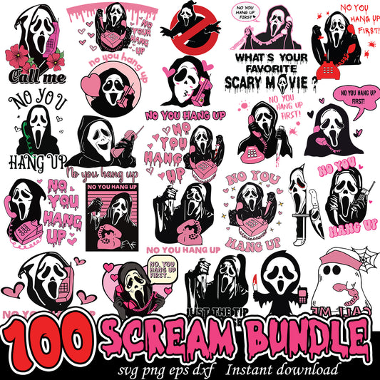 Scream Halloween Bundle, Horror scream svg bundle