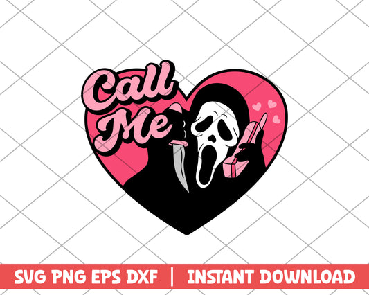 Scream call me cartoon svg