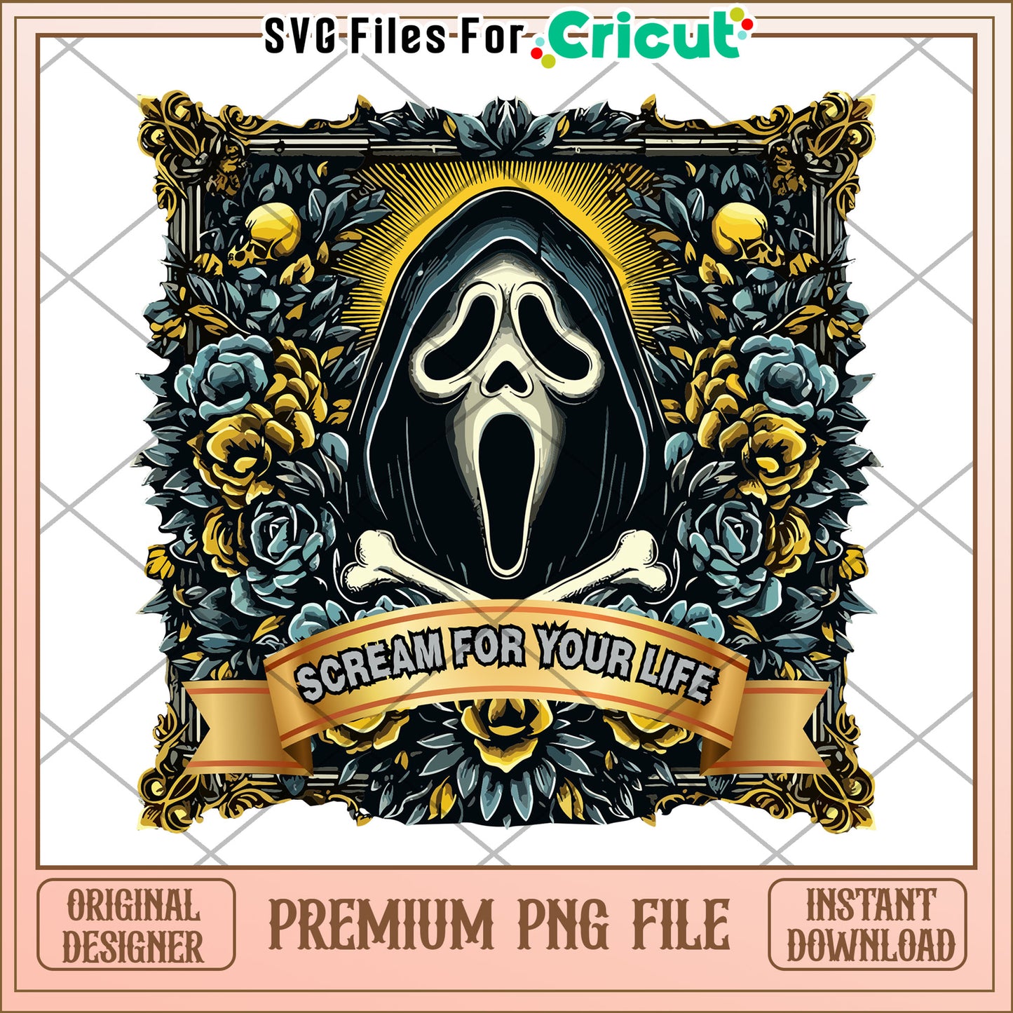 Scream for your life png, trick or treat png, halloween movies png