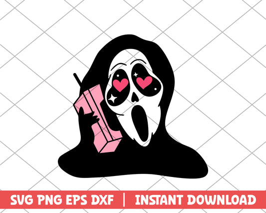 Scream in love cartoon svg
