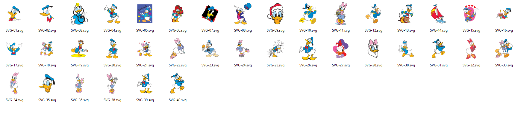 Donald Duck svg bundle
