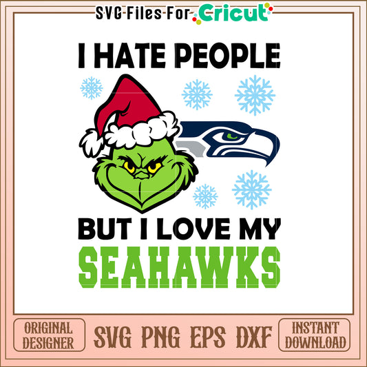 Seahawks Grinch Christmas SVG