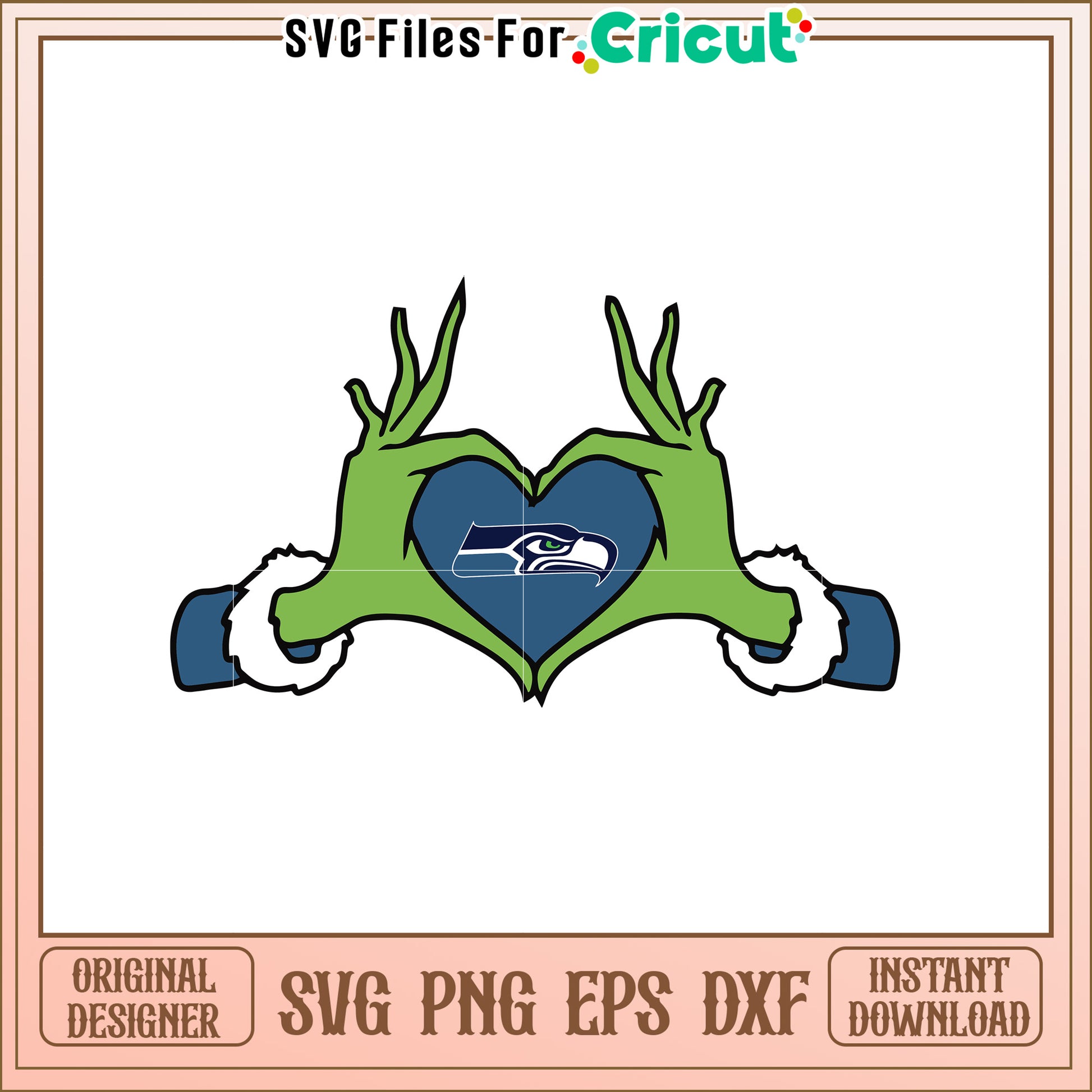 Seahawks Heart SVG Design