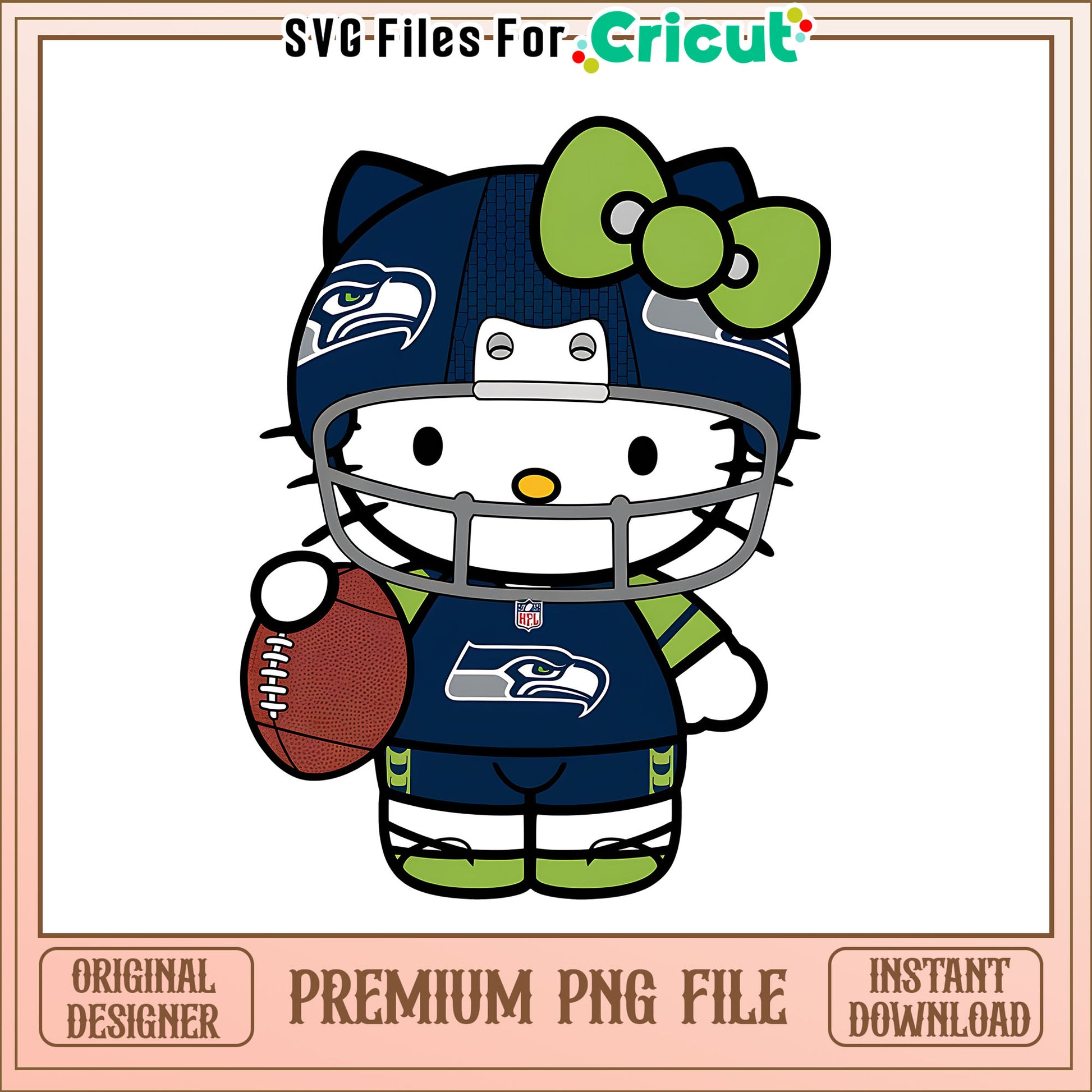 Seahawks Hello Kitty helmet png, Seattle Seahawks png, NFL png