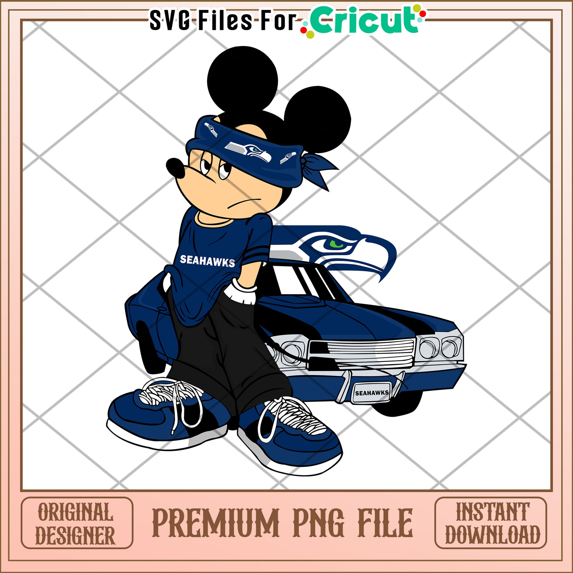 Seahawks Mickey Mouse PNG Design, perfect for Cricut projects
