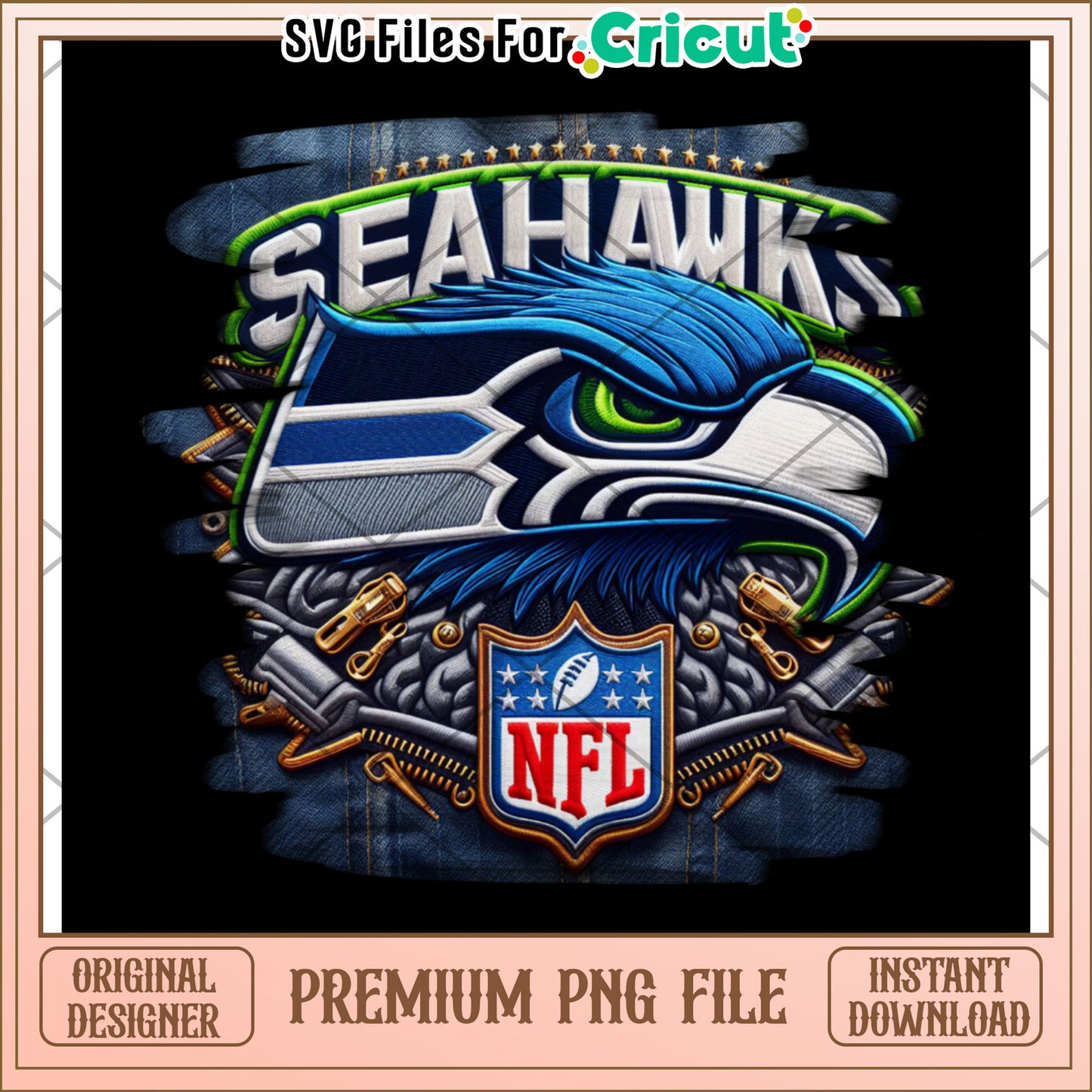 Seahawks PNG File for Cricut, Premium Quality Instant Download