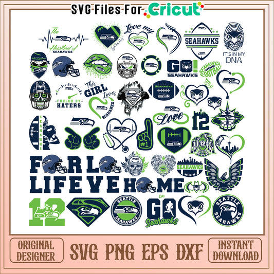 Seahawks SVG Bundle 25+ Designs