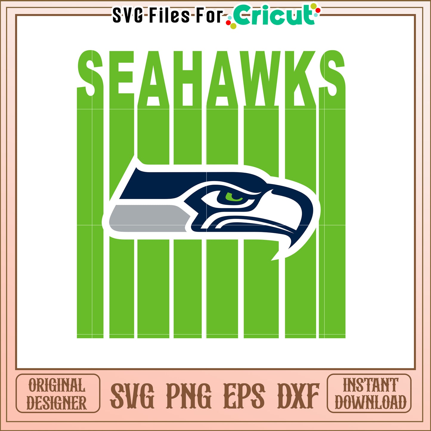 Seahawks SVG Design Green & Black
