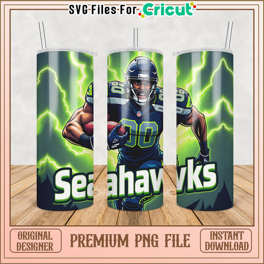 Seahawks Tumbler PNG Sublimation Design