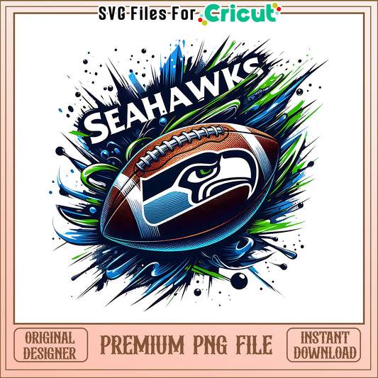 Seahawks logo rugby ball png, Seattle Seahawks png, NFL png