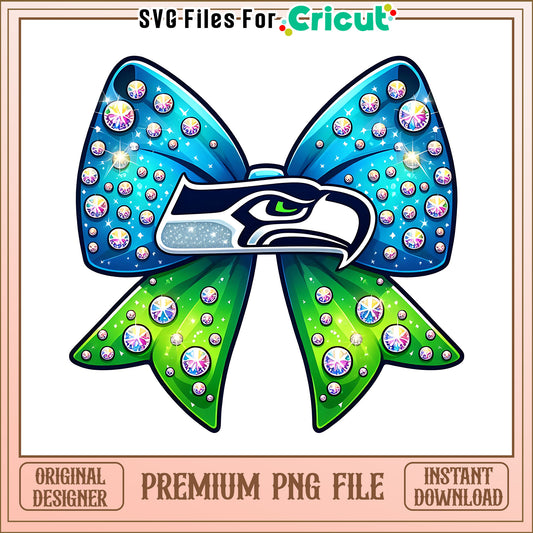 Seahawks logo vintage bow png, Seattle Seahawks png, NFL png