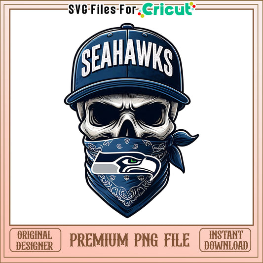 Seahawks team skull bandana png, Seattle Seahawks png, NFL png