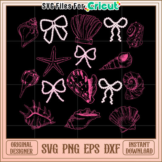 Seashell SVG Bundle Cricut Cut Files