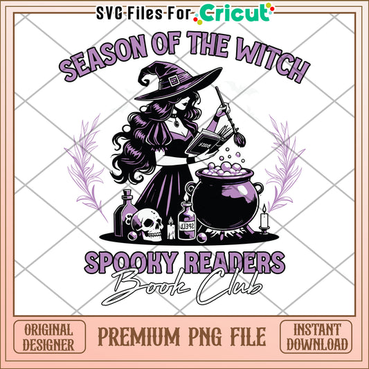 Season of the witch png, halloween decorations png, halloween cartoon png