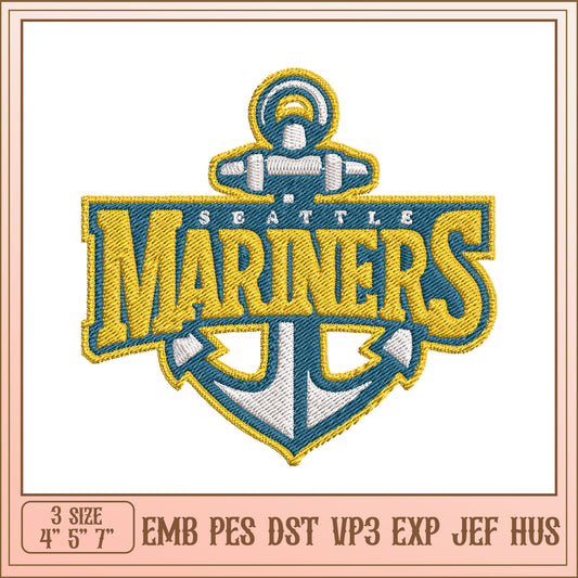 Seattle Mariners Embroidery Design