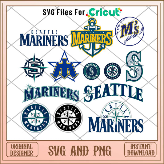 Seattle Mariners svg, Seattle Mariners svg bundle, MLB svg