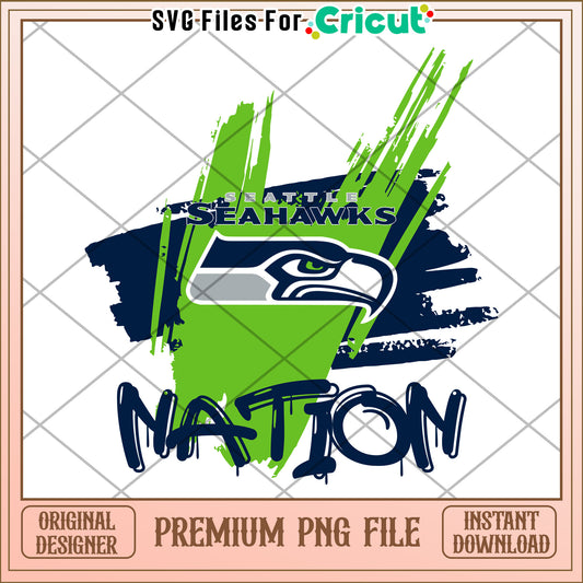 Seattle Seahawks Nation PNG File, Perfect for Cricut Projects