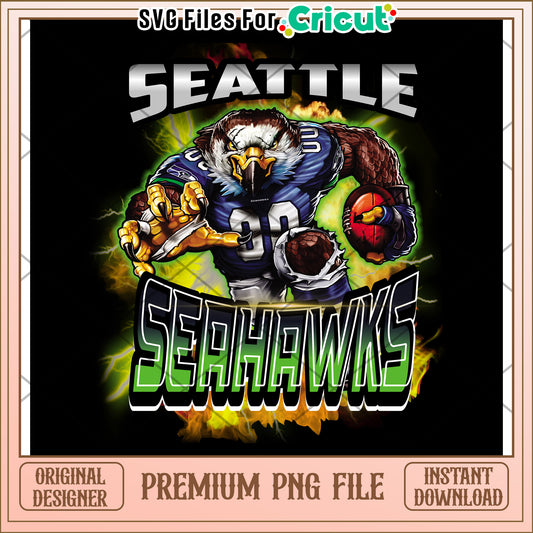 Seattle Seahawks PNG File for Cricut, High Quality Sports Design
