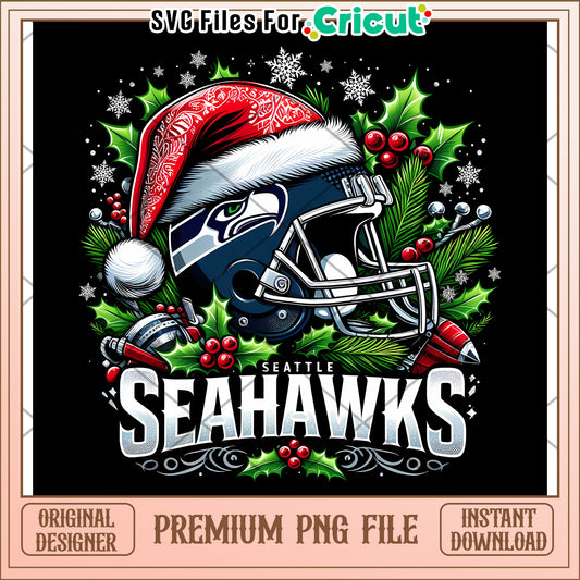 Seattle Seahawks PNG File for Cricut, Perfect for Holiday Crafts