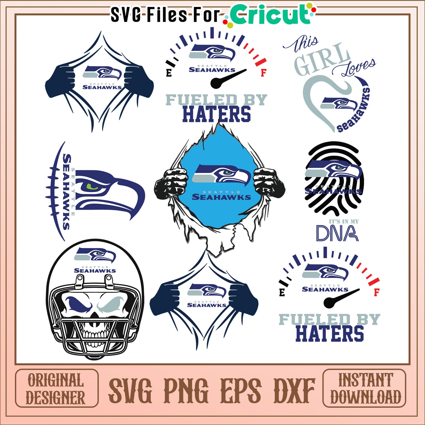 Seattle Seahawks SVG Bundle Instant Download