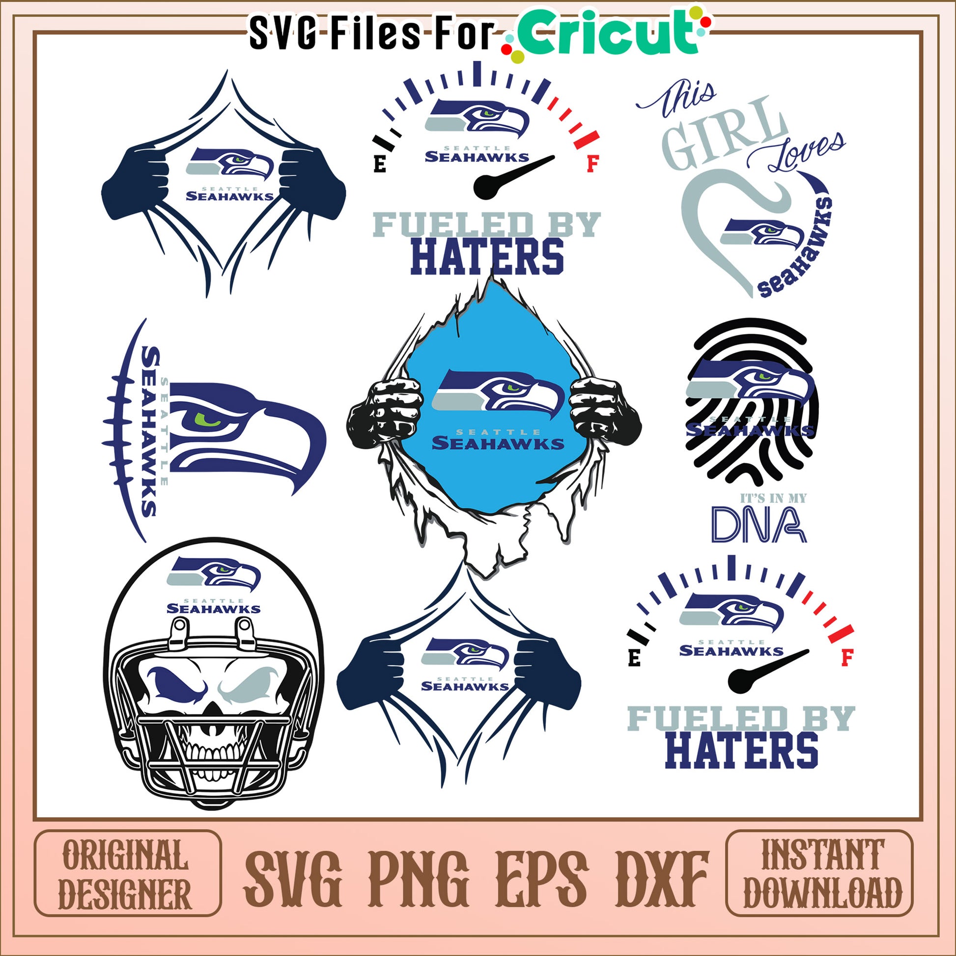 Seattle Seahawks SVG Bundle Instant Download