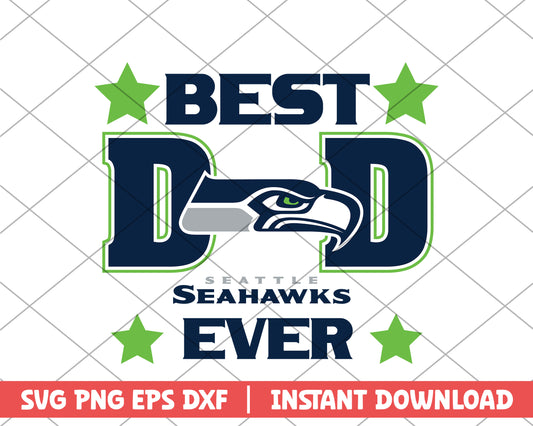 Seattle Seahawks best dad ever svg, Seattle Seahawks svg