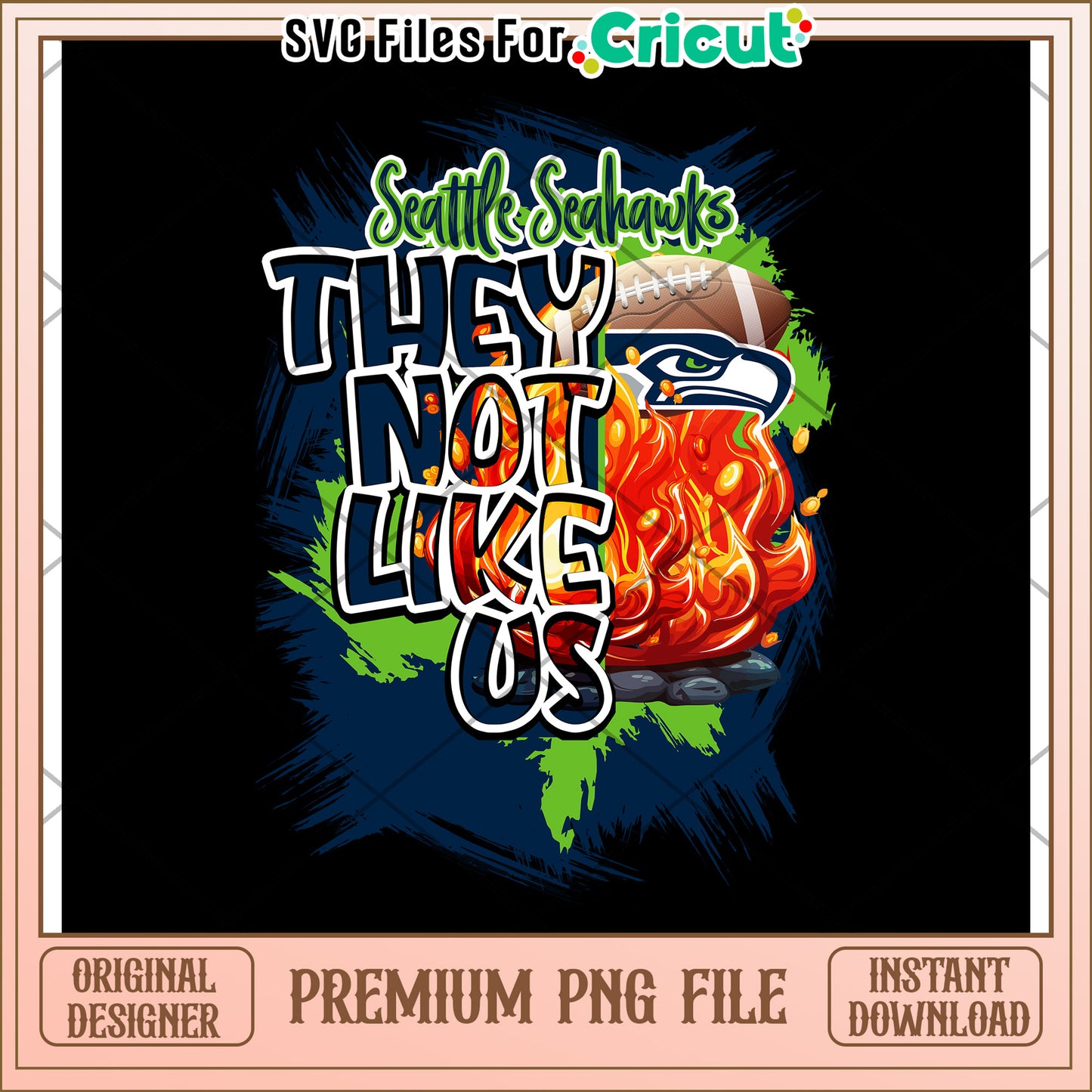 Seattle Seahawks design for Cricut, premium PNG for instant use