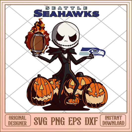 Seattle Seahawks Jack bundle svg, The Nightmare Before Christmas Svg, digital download