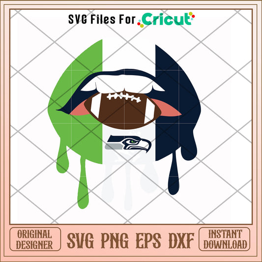 Seattle Seahawks lips design svg, Seattle Seahawks svg, new nfl svg