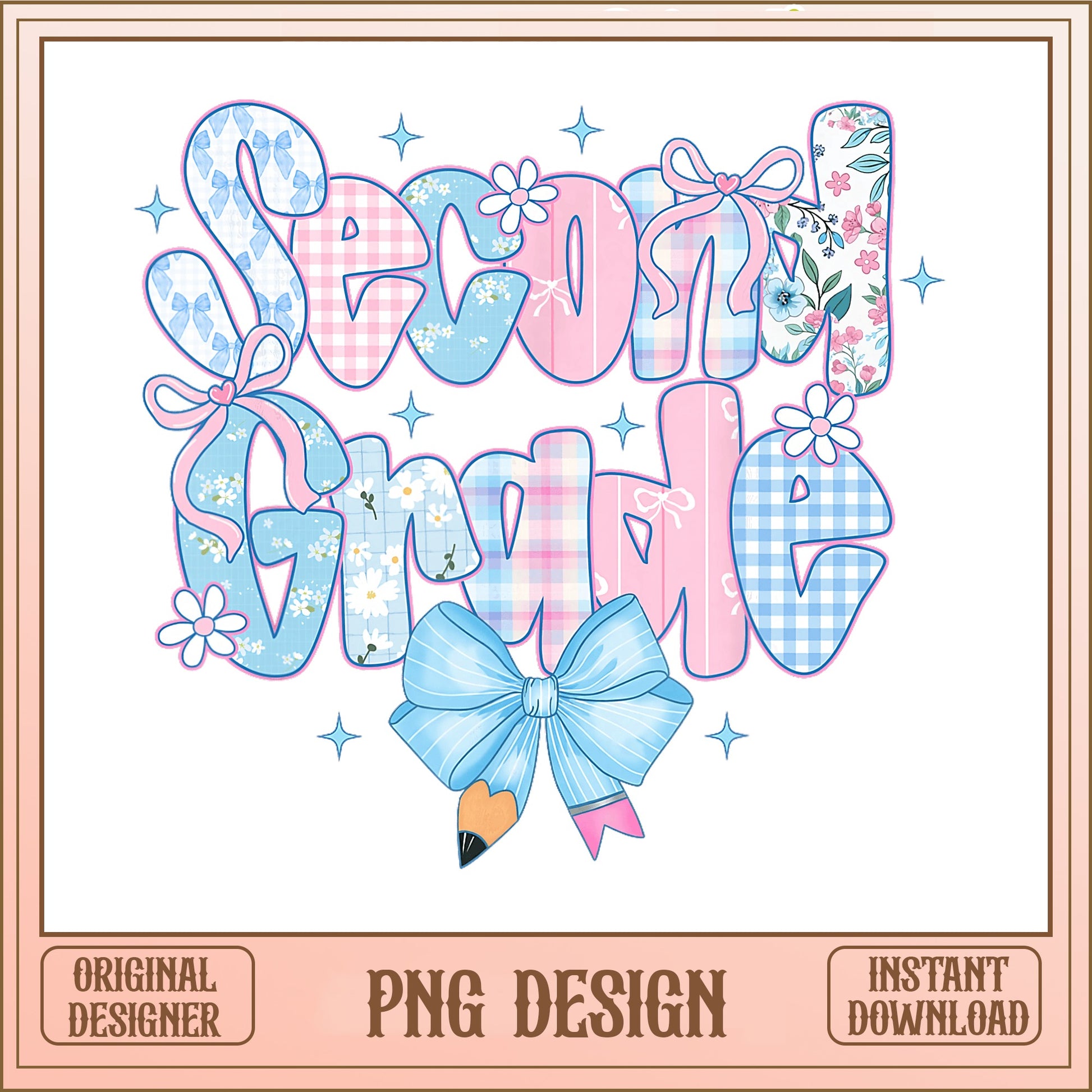 Second Grade PNG Sublimation, Back To School PNG, Teacher PNG