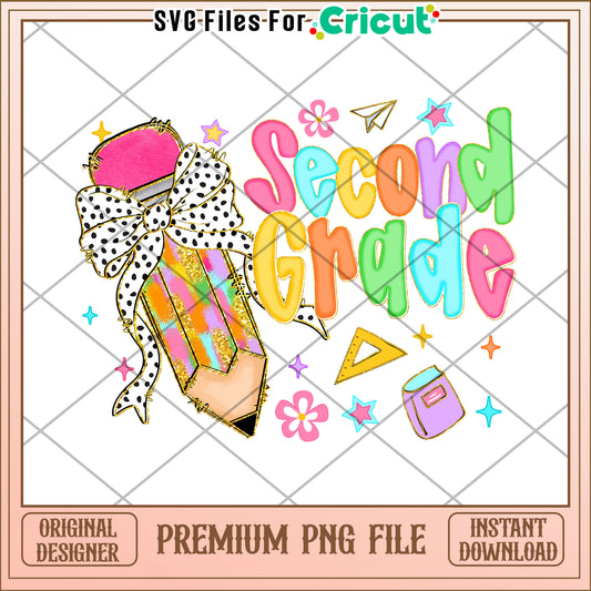 Second grade png, making learning fun​ png, back to school​ png