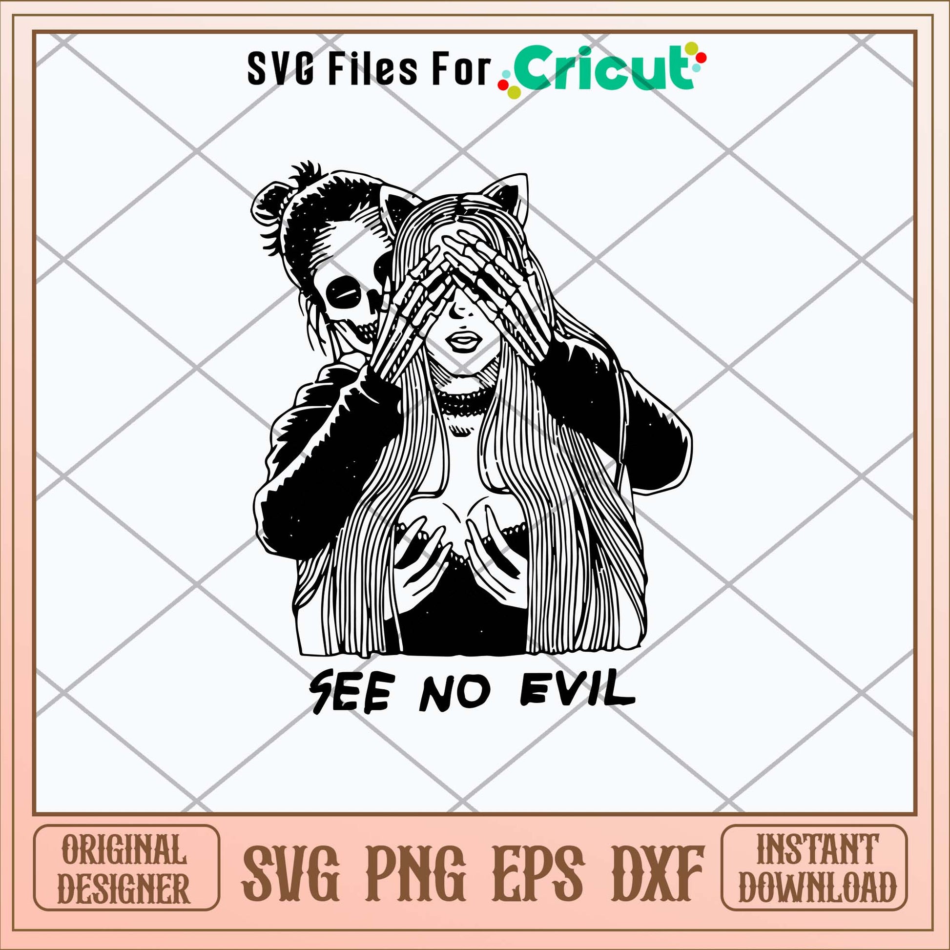 See No Evil Svg, Evil Svg-Svgfilesforcricut