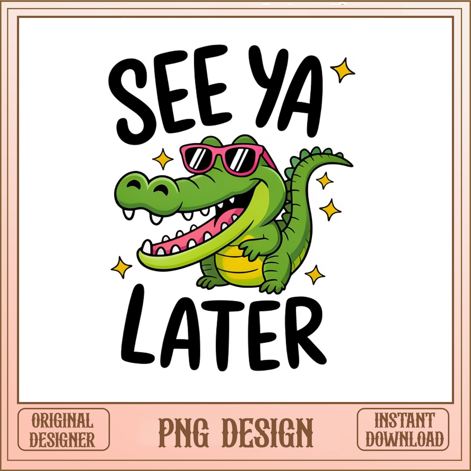 See Ya Later Alligator PNG, Funny Crocodile PNG, Cool Gator PNG