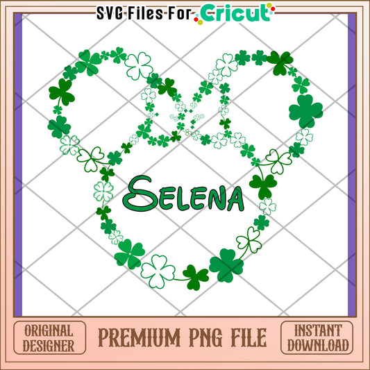 Selena Shamrock PNG Design Instant Download
