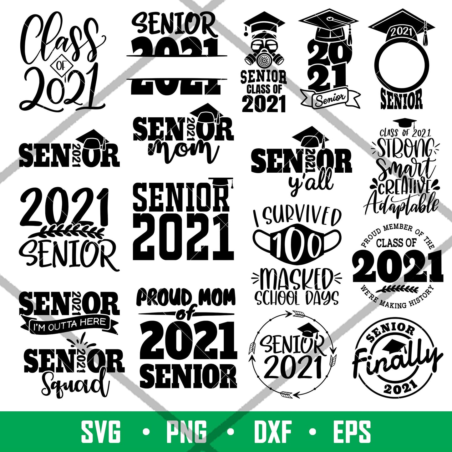 Senior 2021 Bundle Vol 1, Senior 2021 Bundle Svg