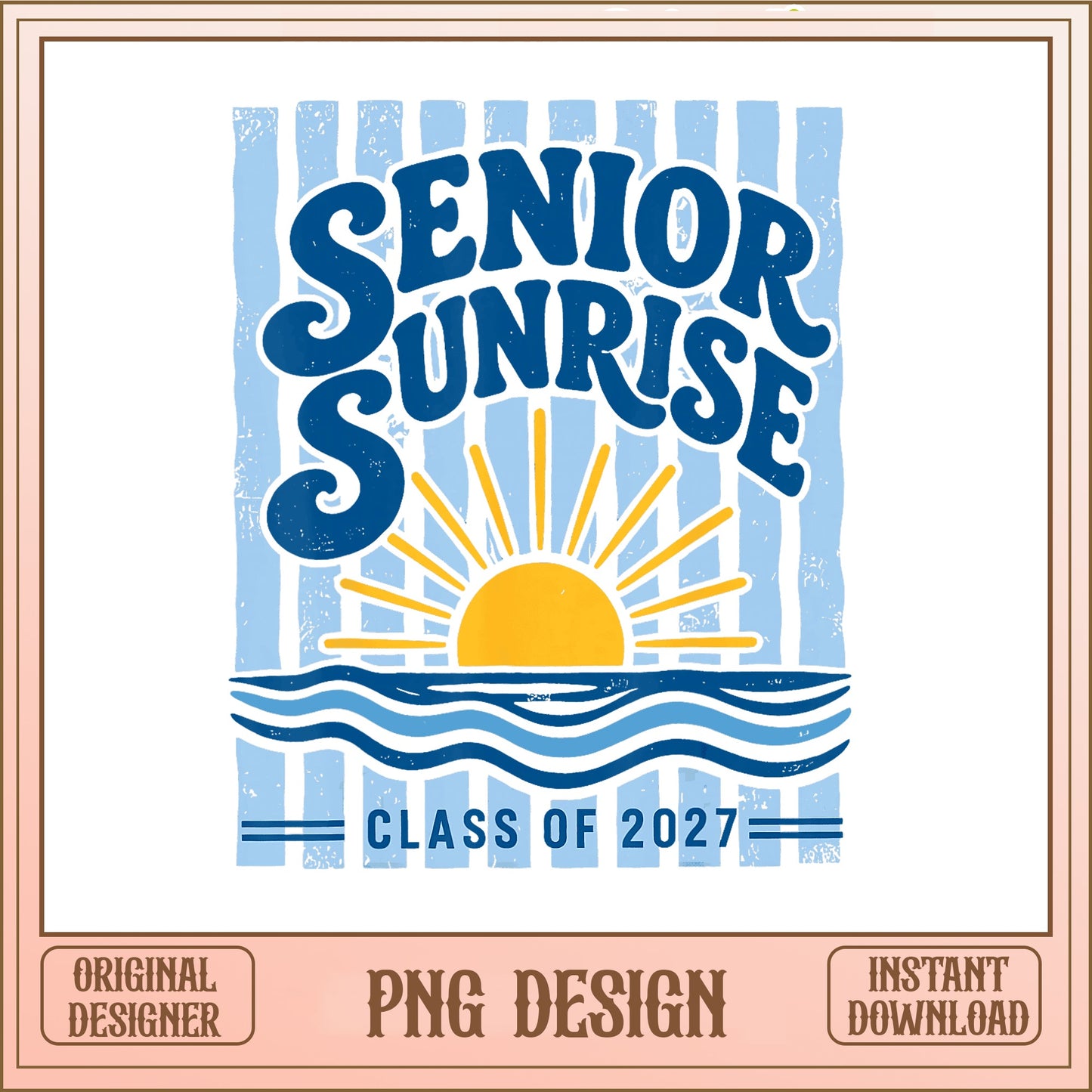 Senior Sunrise Class Of 2027 PNG, Graduation PNG, Senior PNG