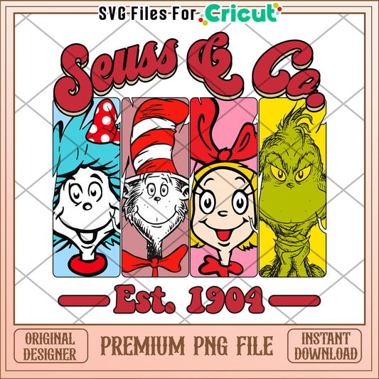 Seuss Characters PNG Sublimation Design